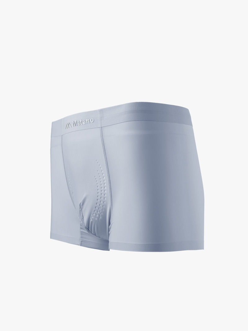 Quần Boxer Lụa Băng Đục Lỗ Thoáng Khí QL067 Màu Xám Đậm