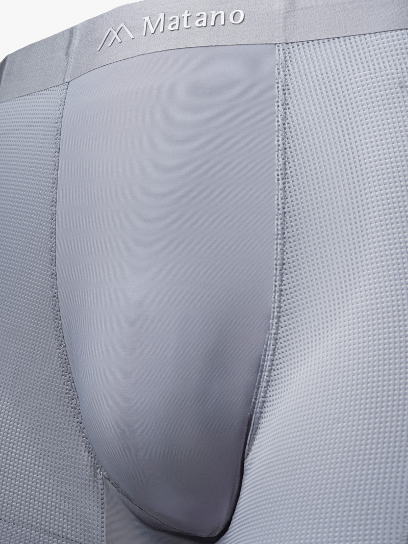 Quần Boxer Lụa Băng Phối Lưới Hai Bên QL068 Màu Xám Nhạt