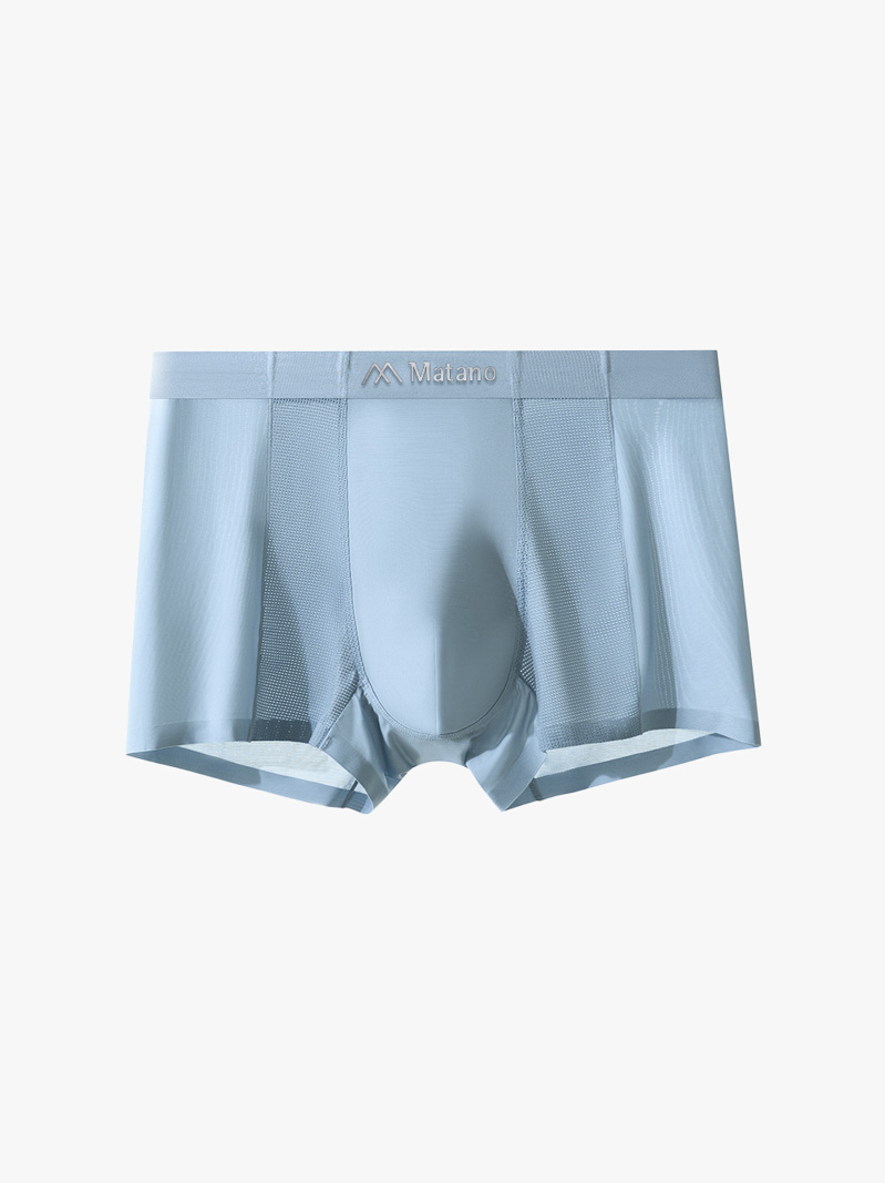 Quần Boxer Lụa Băng Phối Lưới Hai Bên QL068 Màu Xanh Biển