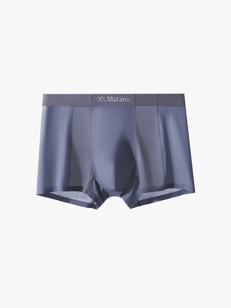 Quần Boxer Lụa Băng Phối Lưới Hai Bên QL068 Màu Xanh Đen