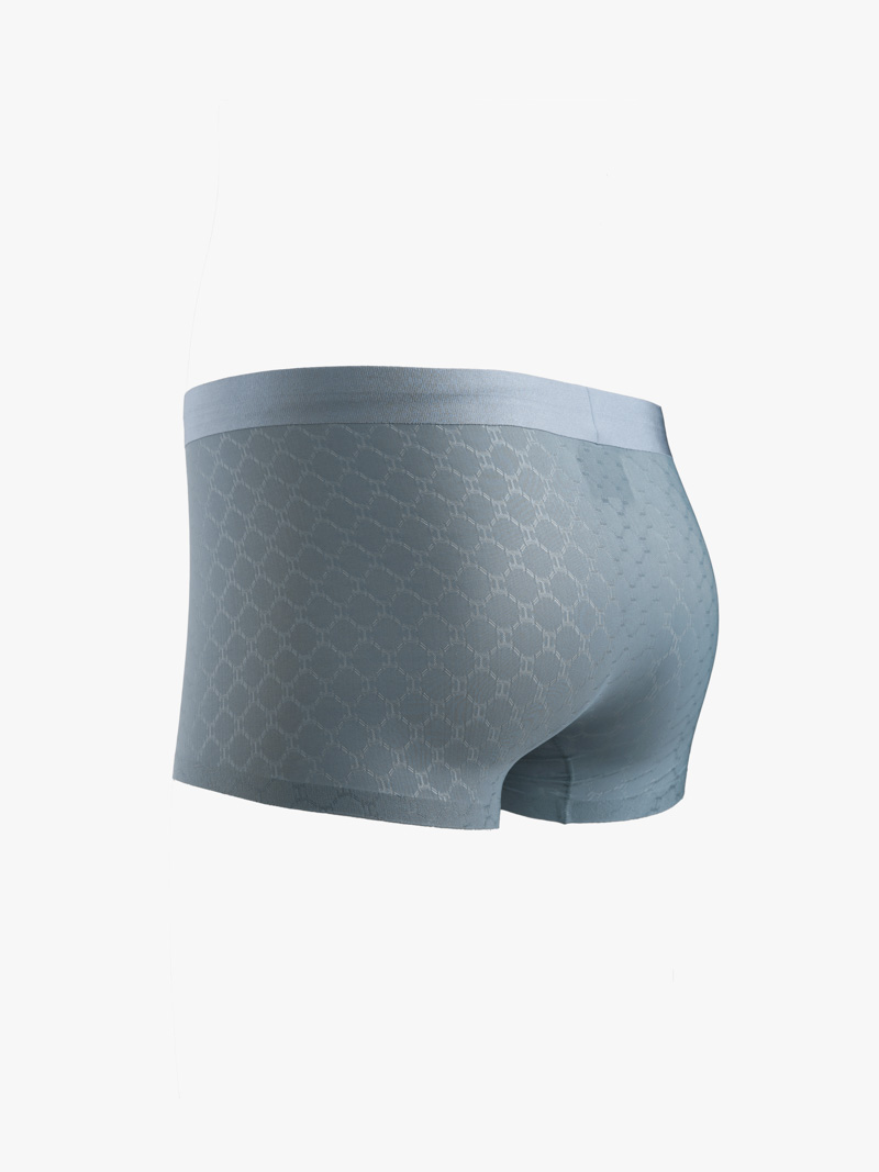 Quần Boxer Lụa Băng Thông Hơi Hoạ Tiết QL069 Màu Xám