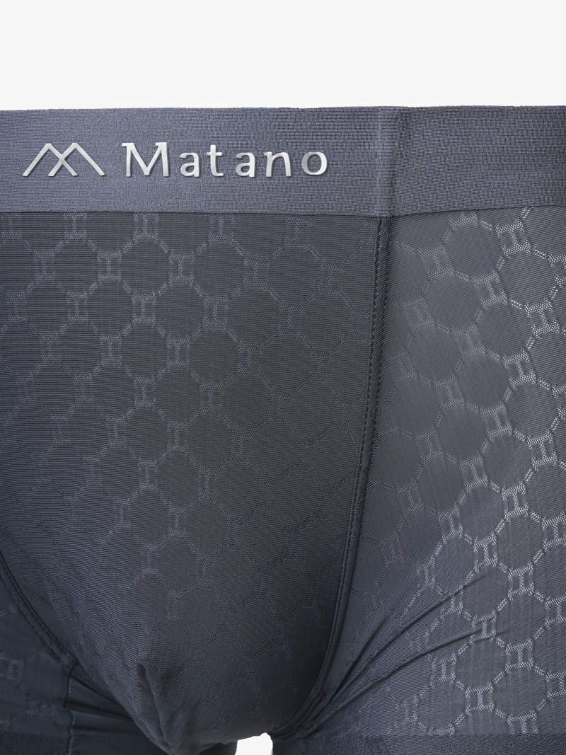 Quần Boxer Lụa Băng Thông Hơi Hoạ Tiết QL069 Màu Xám Đậm