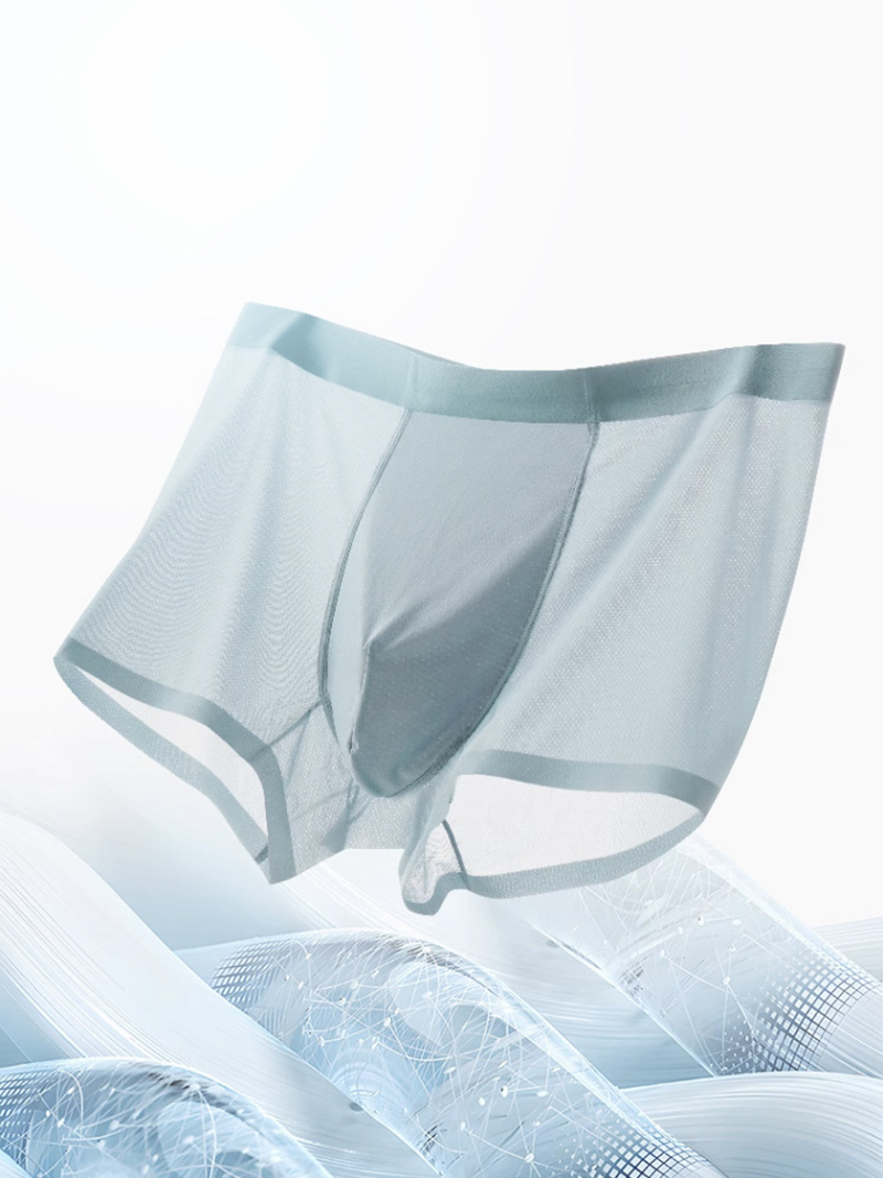 Quần Boxer Lụa Băng Thông Hơi QL066 Màu Xám Đậm