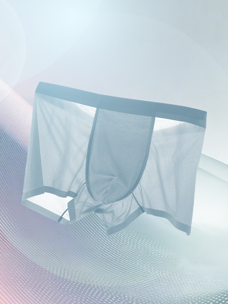 Quần Boxer Lụa Băng Thông Hơi QL066 Màu Xanh Đá