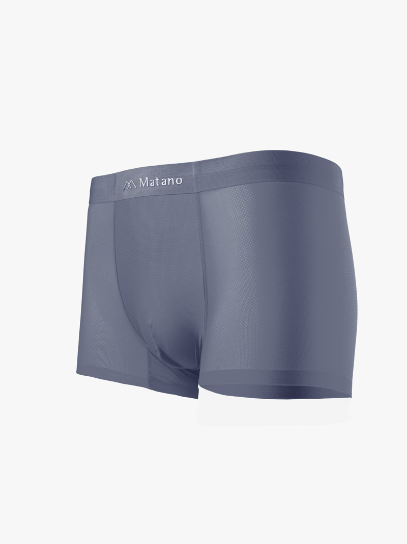 Quần Boxer Lụa Băng Thông Hơi QL066 Màu Xám Đậm