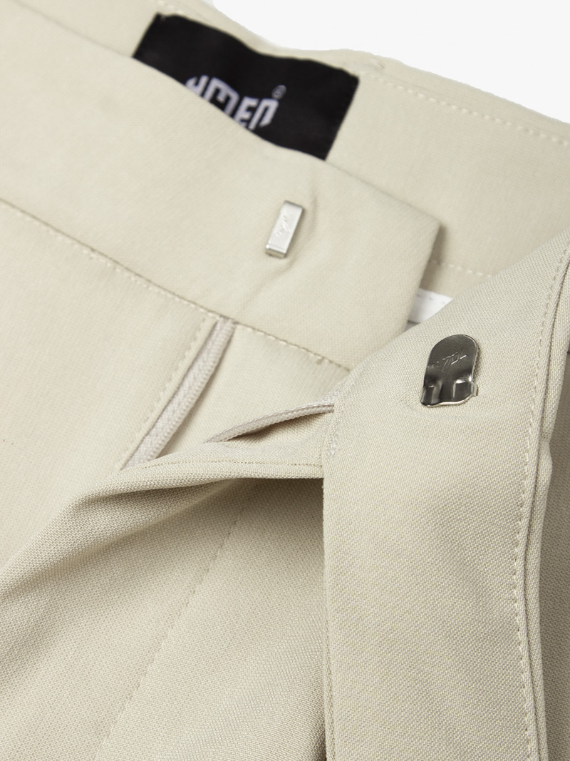 Quần Short Linen Xếp Ly Form Straight QS070 Màu Be Nhạt