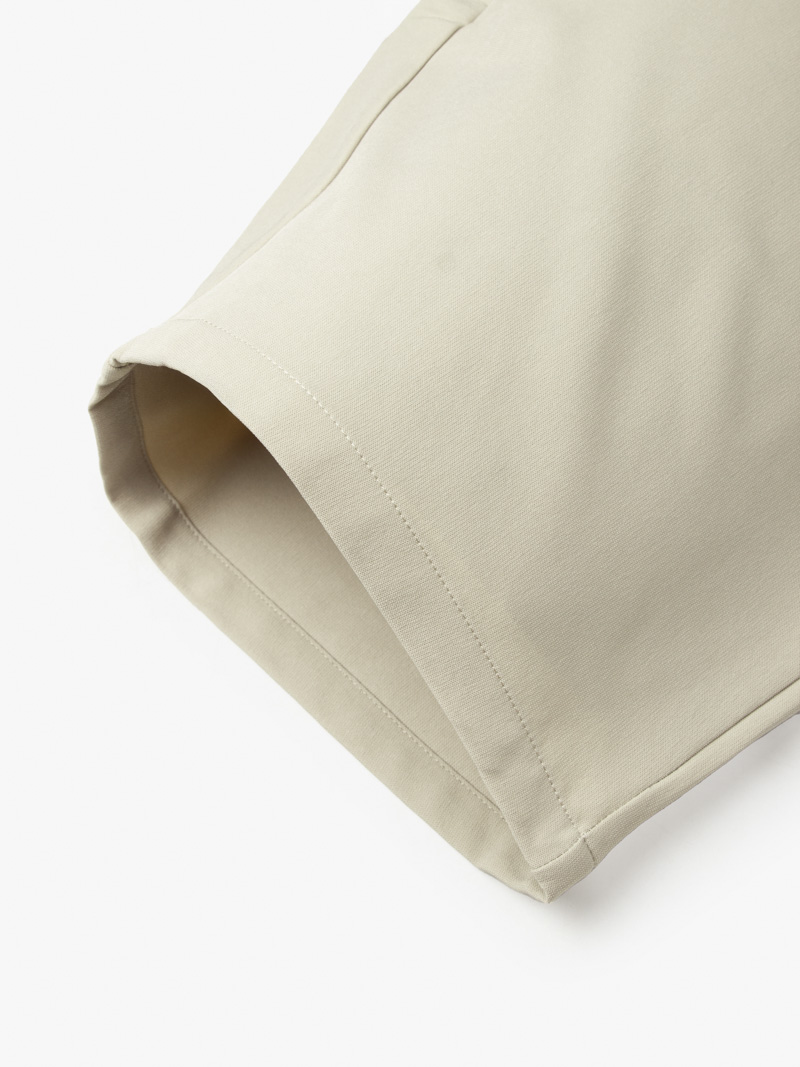 Quần Short Linen Xếp Ly Form Straight QS070 Màu Be Nhạt