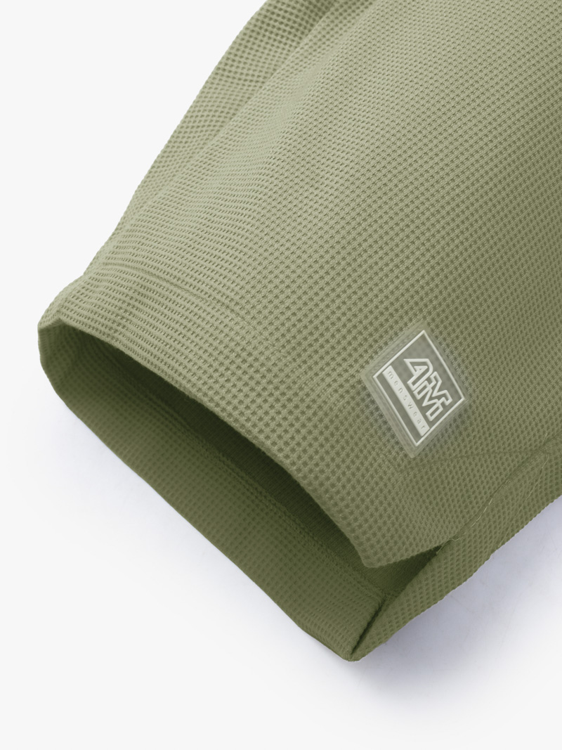 Quần Short Lưng Thun Túi Diễu Gắn Tag Silicon 4M Form Regular QS066 Màu Rêu