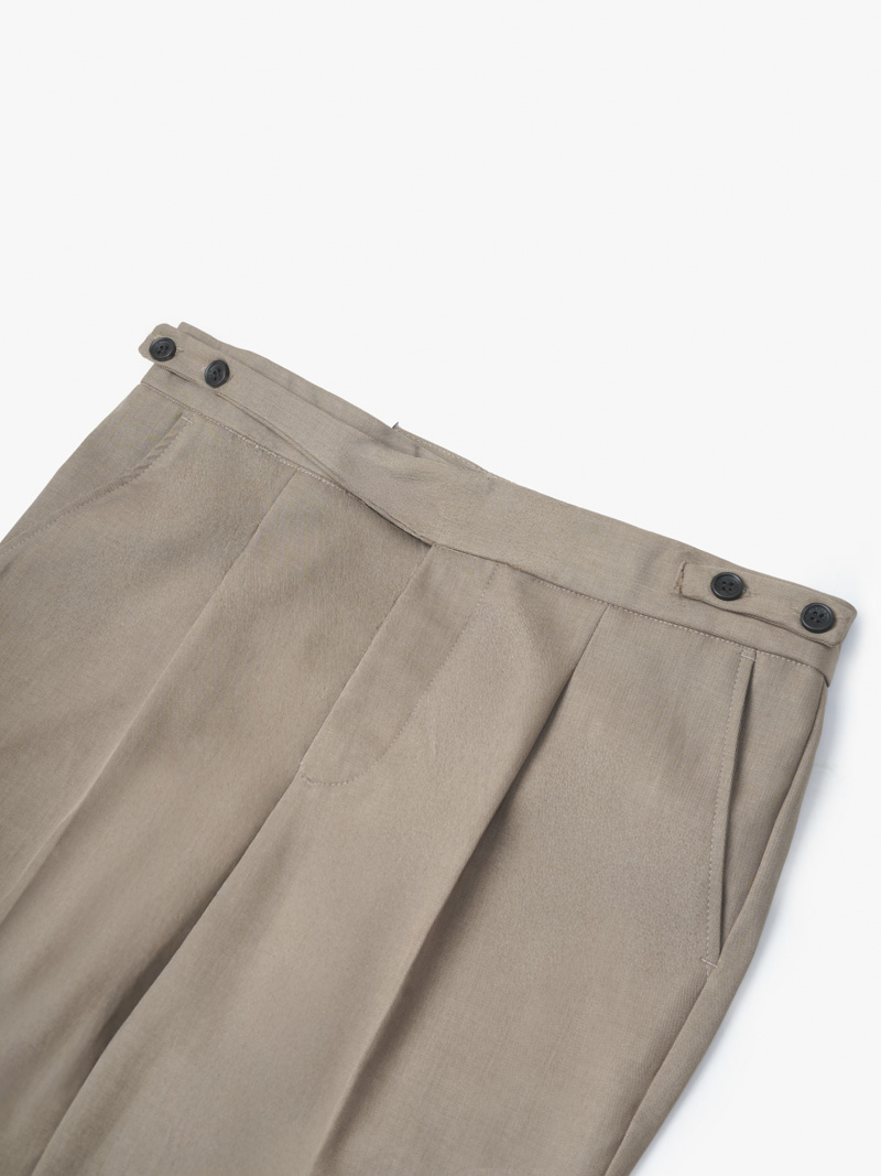 Quần Tây Sidetab Hai Bên Slimfit Trơn QT067 Màu Nâu