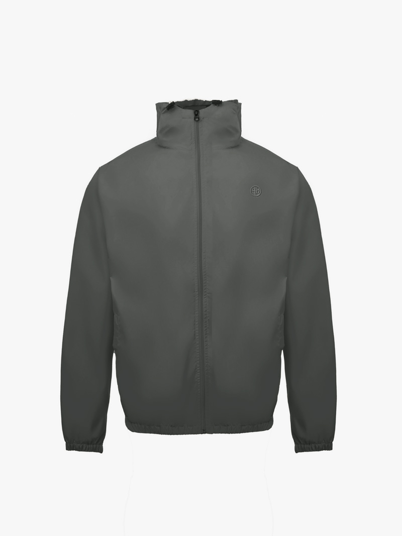 Áo Khoác Dù Trượt Nước Thêu 3D Logo 4M Form Regular AK075 Màu Xám Đậm