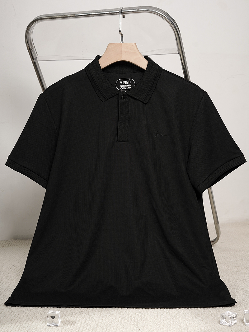 Áo Polo Cool-X Thêu 4M Form Regular PO167 Màu Đen