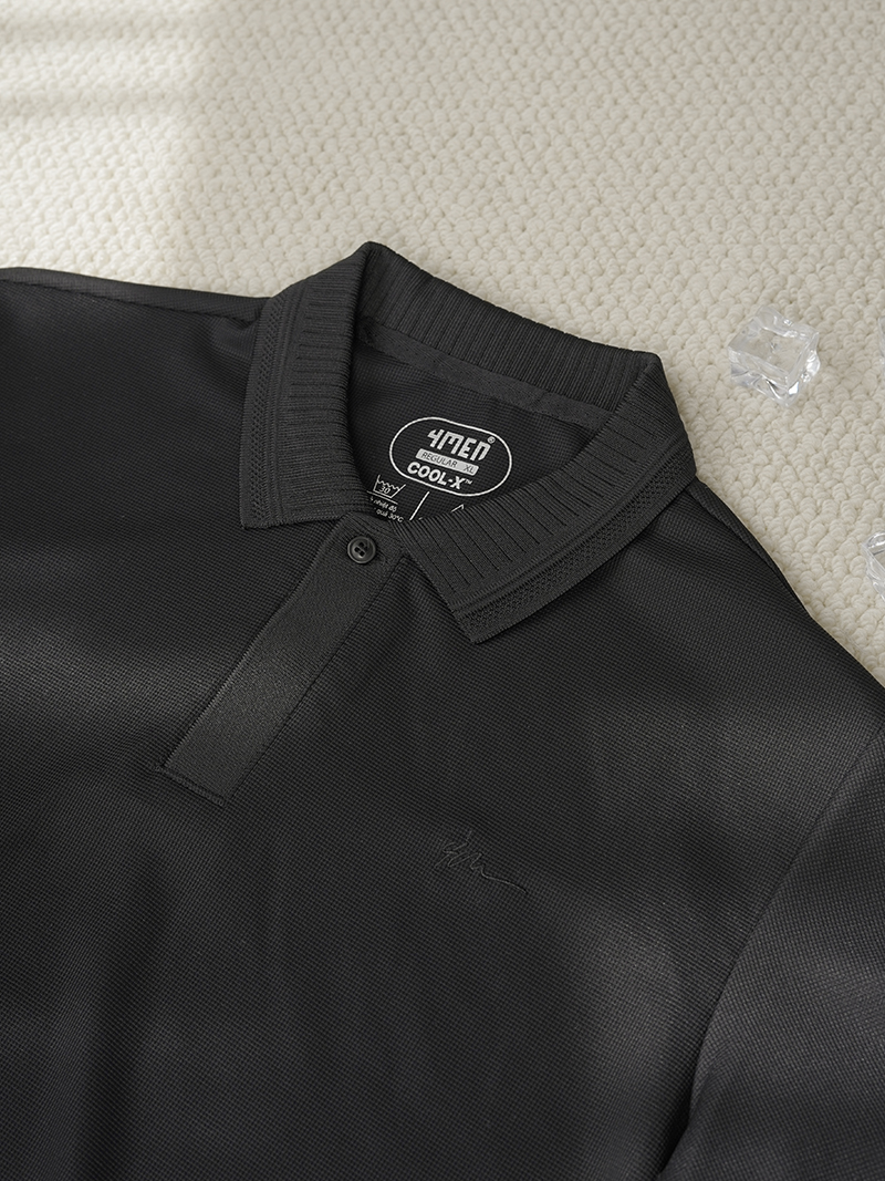 Áo Polo Cool-X Thêu 4M Form Regular PO167 Màu Đen