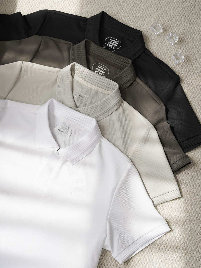 Áo Polo Cool-X Thêu 4M Form Regular PO167 Màu Trắng