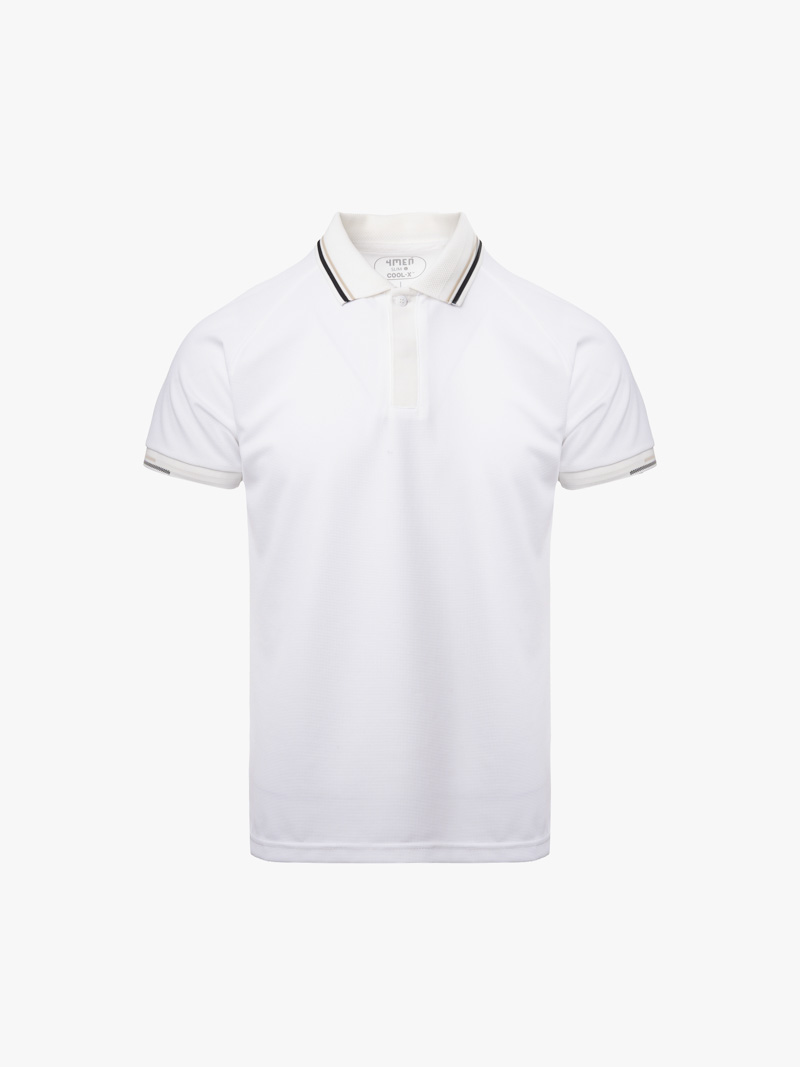 Áo Polo Cool-X Trơn Form Slimfit PO166 Màu Trắng