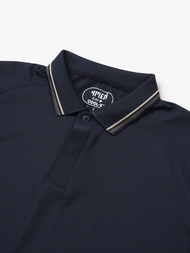 Áo Polo Cool-X Trơn Form Slimfit PO166 Màu Xanh Đen