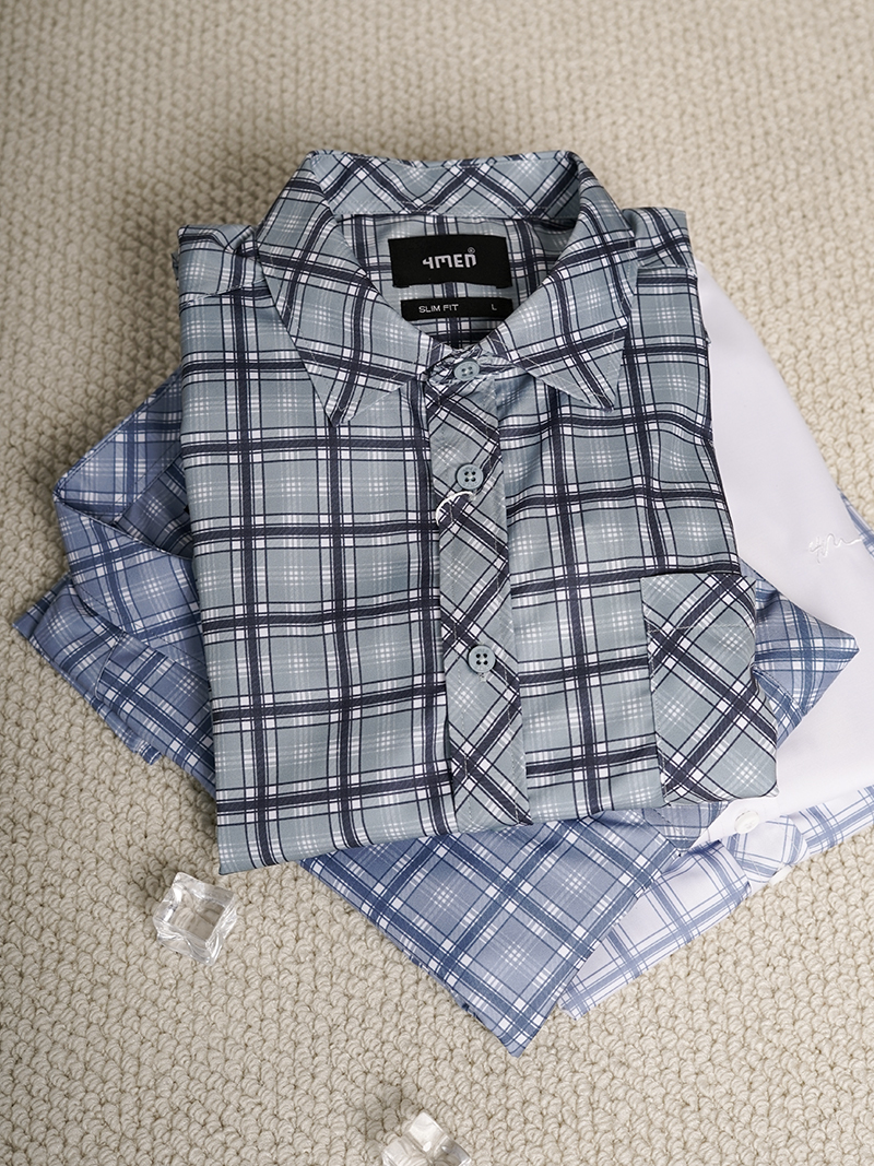 Áo Sơ Mi Caro Cool-X Form Slimfit SM192 Caro Xanh Lá