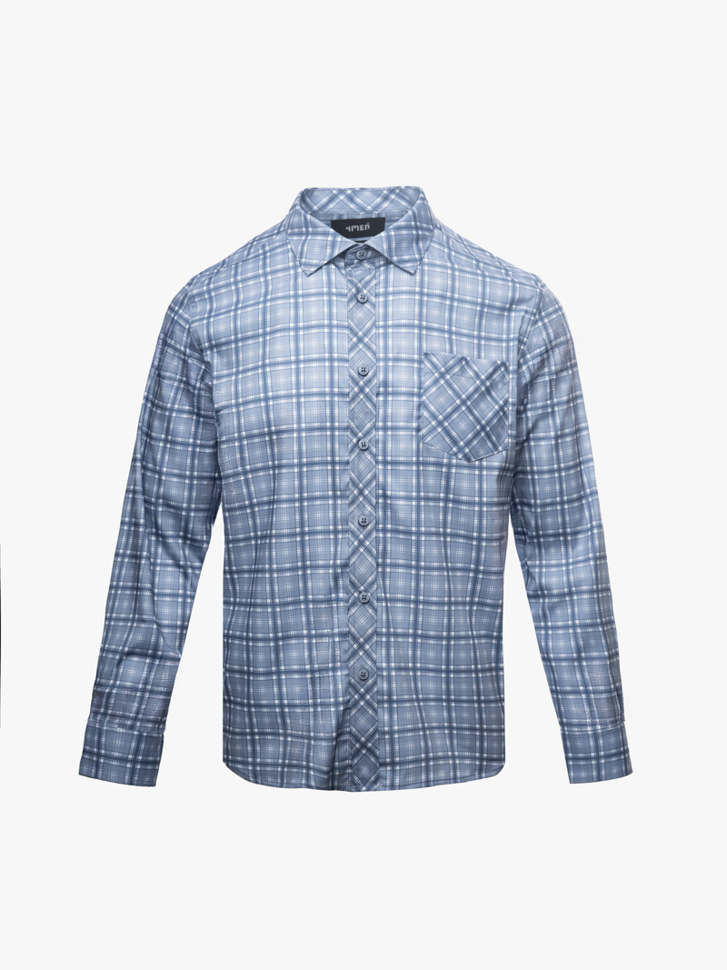 Áo Sơ Mi Caro Cool-X Form Slimfit SM192 Caro Xanh Biển