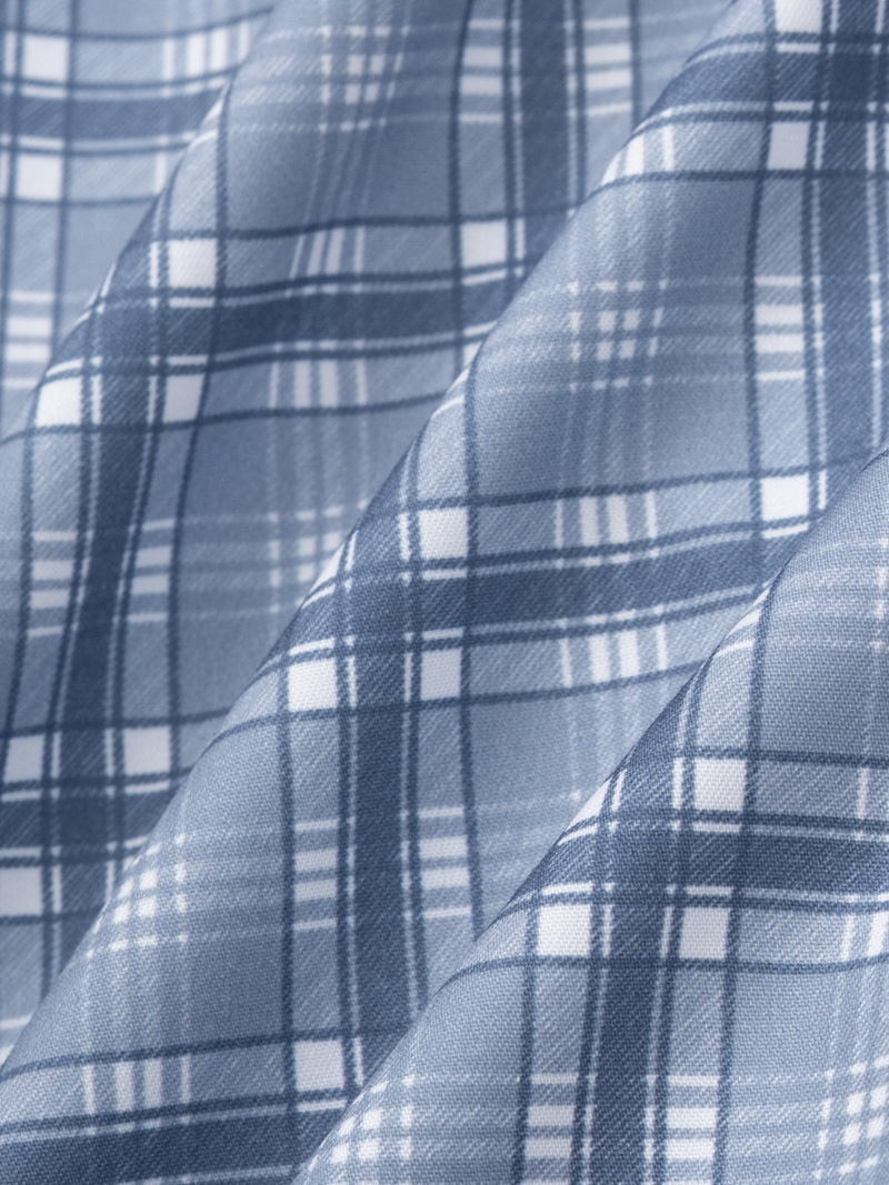 Áo Sơ Mi Caro Cool-X Form Slimfit SM192 Caro Xanh Biển