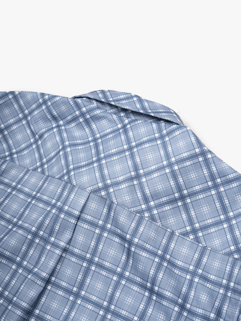 Áo Sơ Mi Caro Cool-X Form Slimfit SM192 Caro Xanh Biển