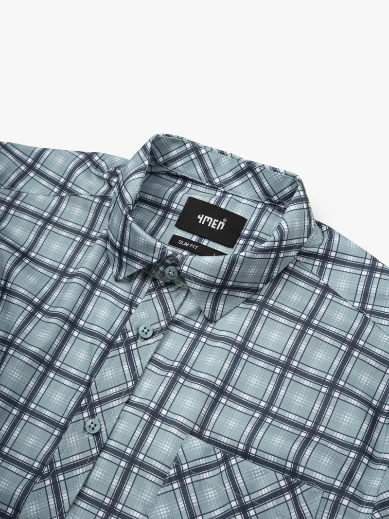 Áo Sơ Mi Caro Cool-X Form Slimfit SM192 Caro Xanh Lá