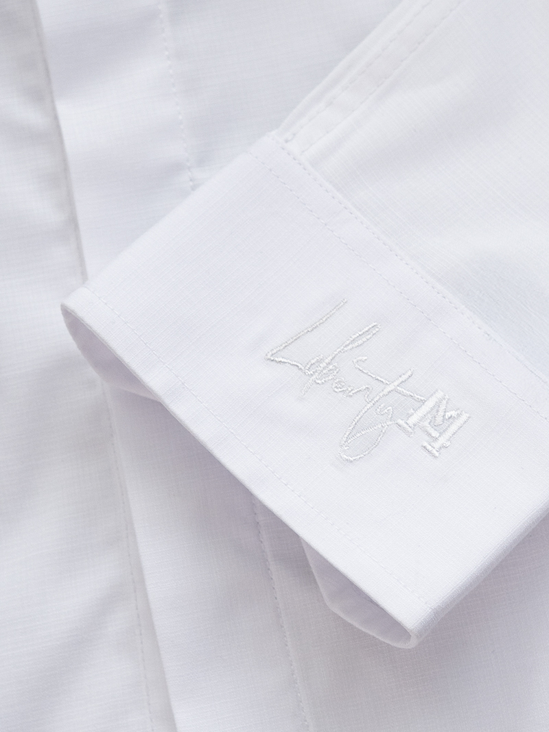 Áo Sơ Mi Tay Dài Vải Bamboo Thêu Chữ Liberty M Form Slimfit SM188