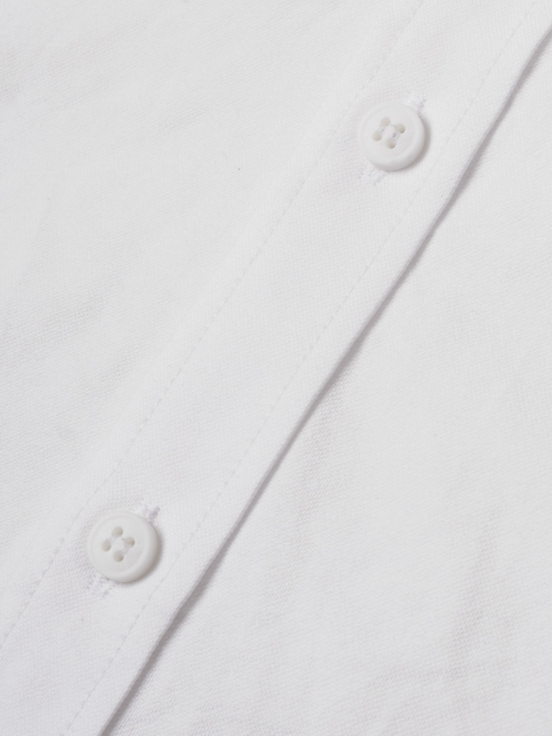 Áo Sơ Mi Tay Ngắn Oxford Thêu 4M Ở Túi Form Regular SM191 Màu Trắng