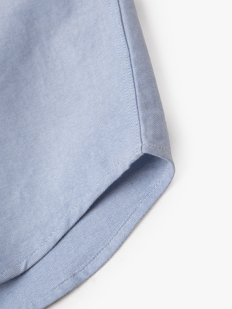 Áo Sơ Mi Tay Ngắn Oxford Thêu 4M Ở Túi Form Regular SM191 Màu Xanh Biển