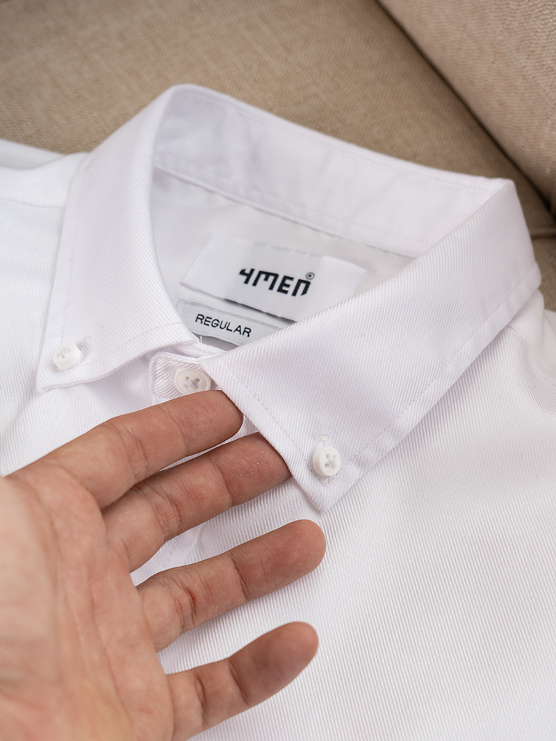 Áo Sơ Mi Tay Ngắn Sớ Chéo Trơn Form Regular SM178