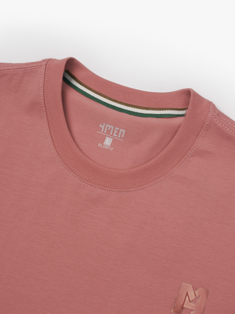 Áo Thun Cổ Tròn Trơn Form Slimfit AT132 Màu Hồng