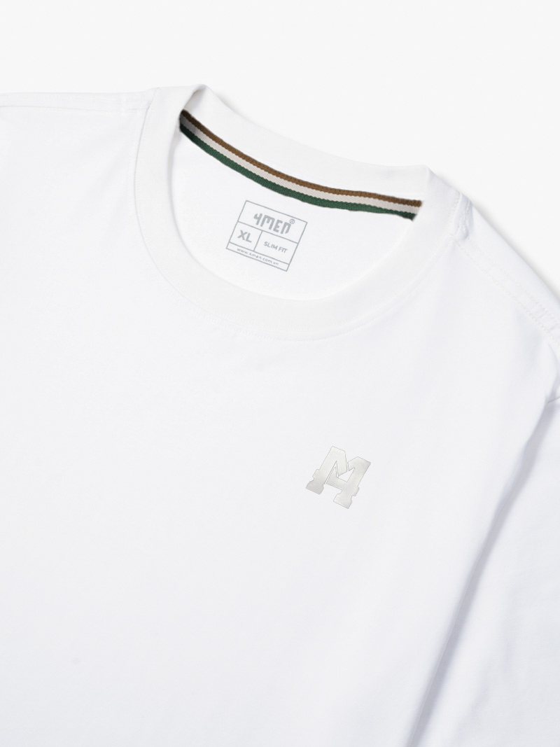 Áo Thun Cổ Tròn Trơn Form Slimfit AT132 Màu Trắng