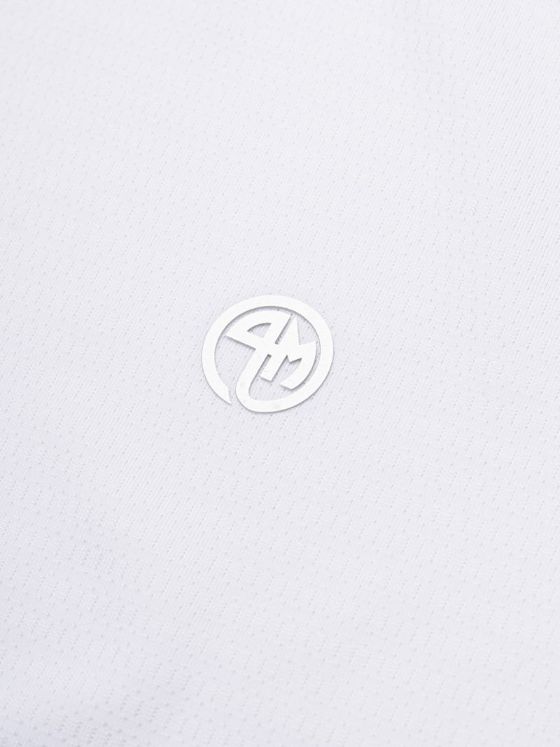 Áo Thun Thể Thao In Logo 4M Tròn Form Regular AT175 Màu Trắng