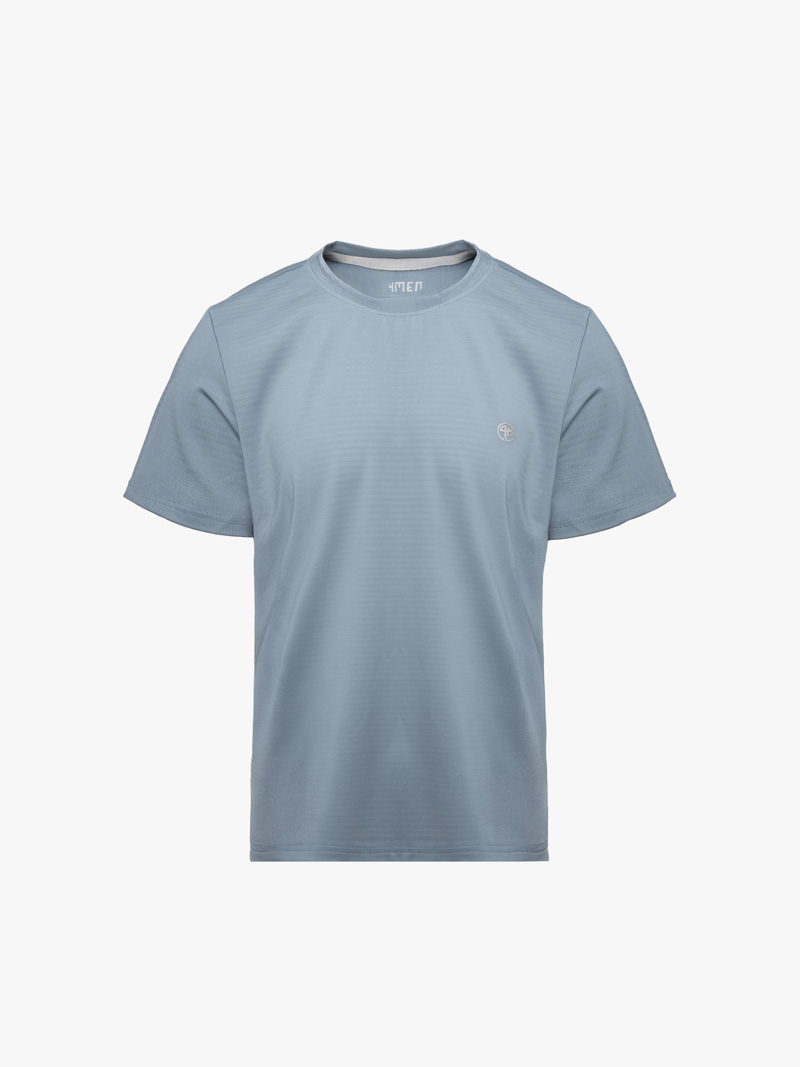 Áo Thun Thể Thao In Logo 4M Tròn Form Regular AT175 Màu Xám