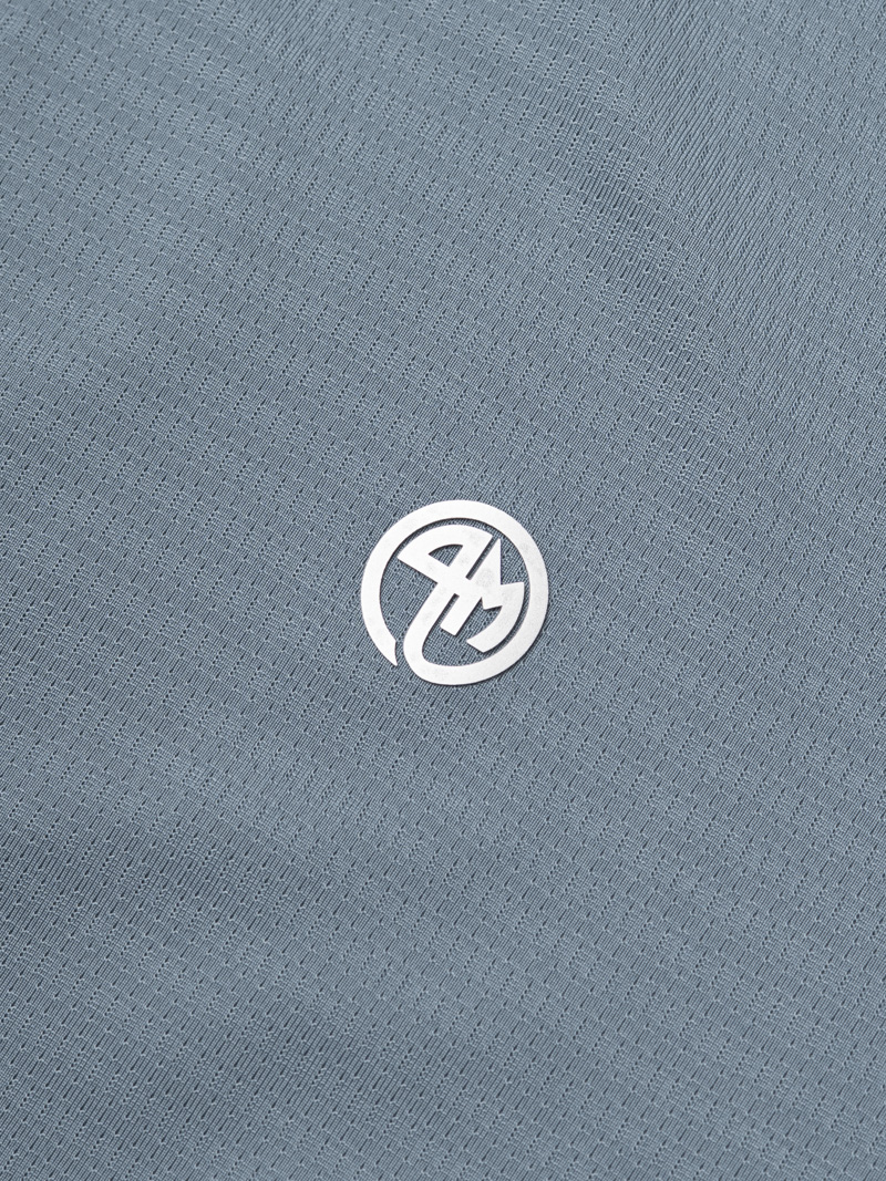 Áo Thun Thể Thao In Logo 4M Tròn Form Regular AT175 Màu Xám