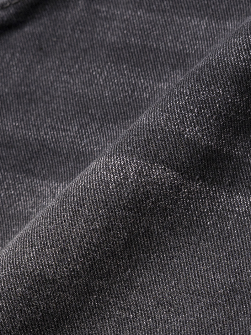 Quần Short Jean Thêu Logo Tròn 4M Premium Form Straight QS075 Màu Đen