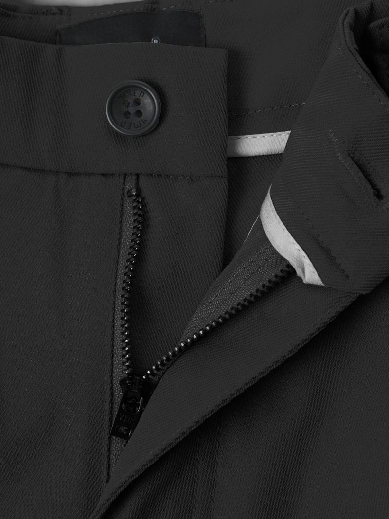 Quần Short Kaki Sidetab Xếp Ly Form Regular QS069 Màu Đen