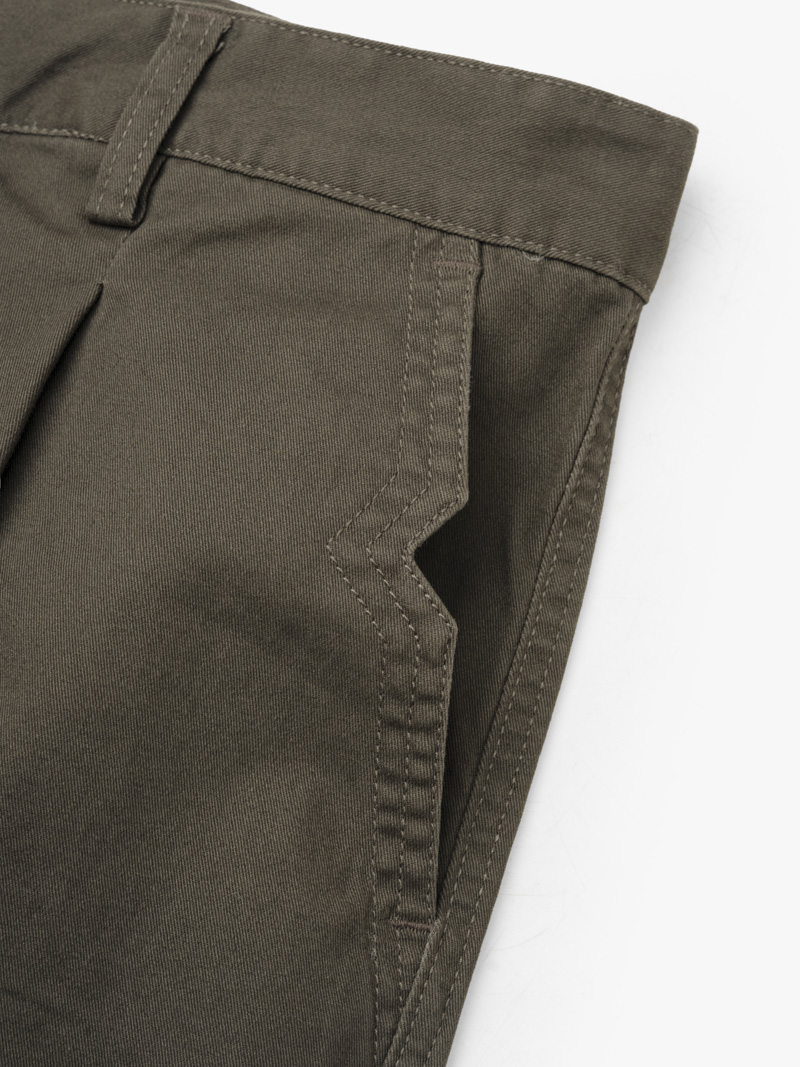 Quần Kaki Diễu 2 Bên Miệng Túi Form Slimfit QK031 Màu Nâu Nhạt