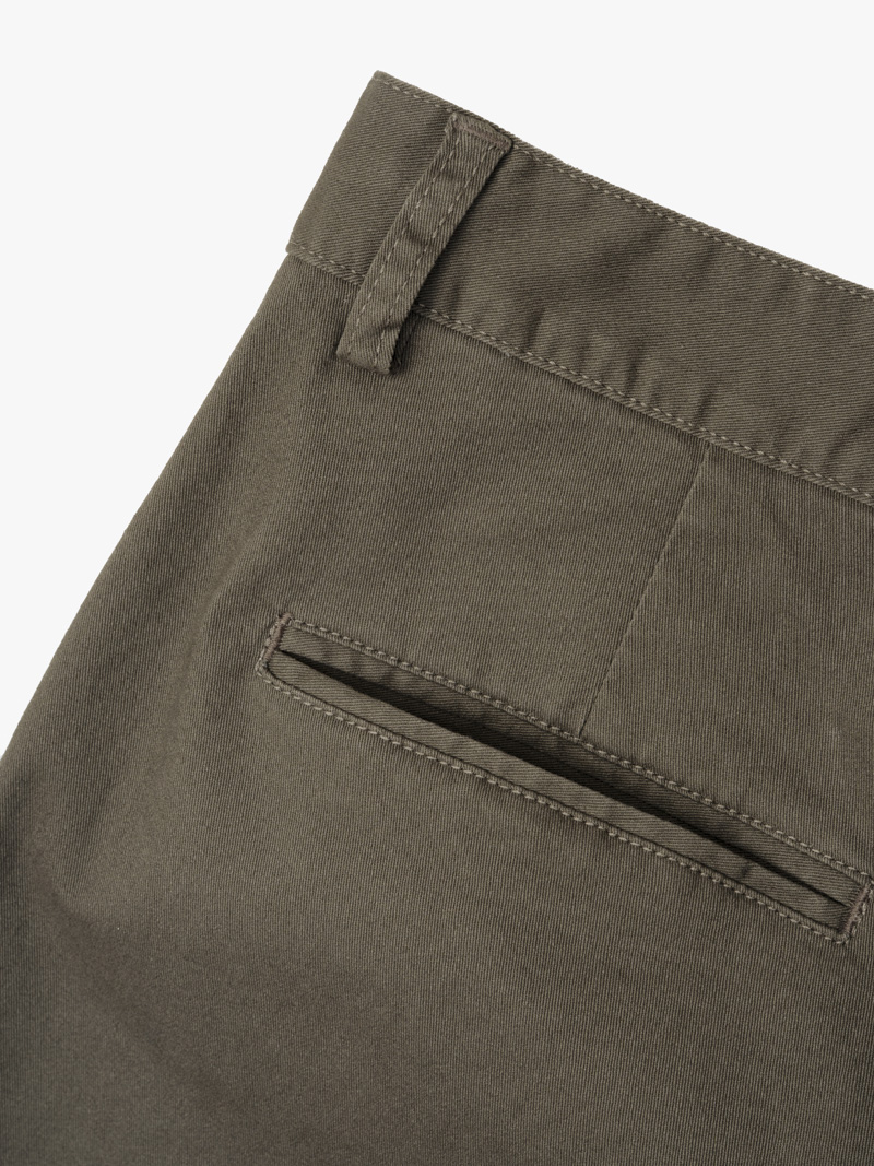 Quần Kaki Diễu 2 Bên Miệng Túi Form Slimfit QK031 Màu Nâu Nhạt