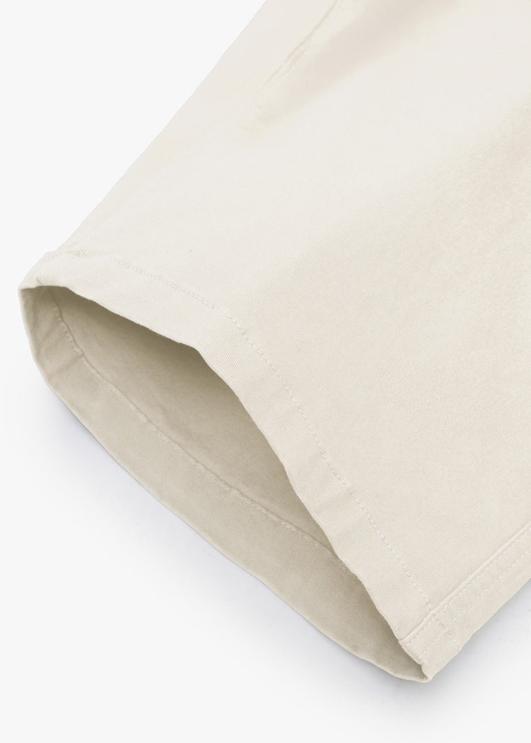 Quần Short Kaki Diễu 2 Bên Miệng Túi Form Straight QS074 Màu Be