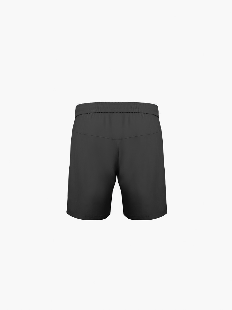 Quần Short Thể Thao In Chữ 4MEN ở Túi Form Relax Sport QS077 Màu Đen