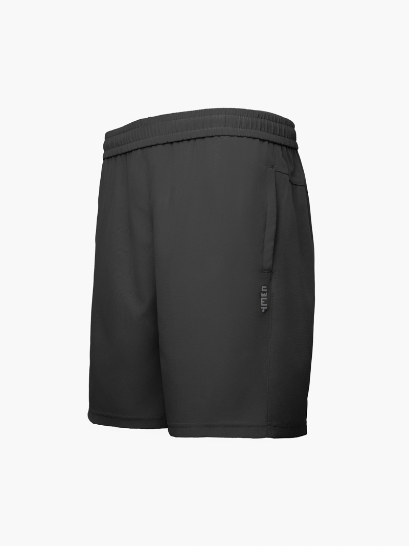 Quần Short Thể Thao In Chữ 4MEN ở Túi Form Relax Sport QS077 Màu Đen