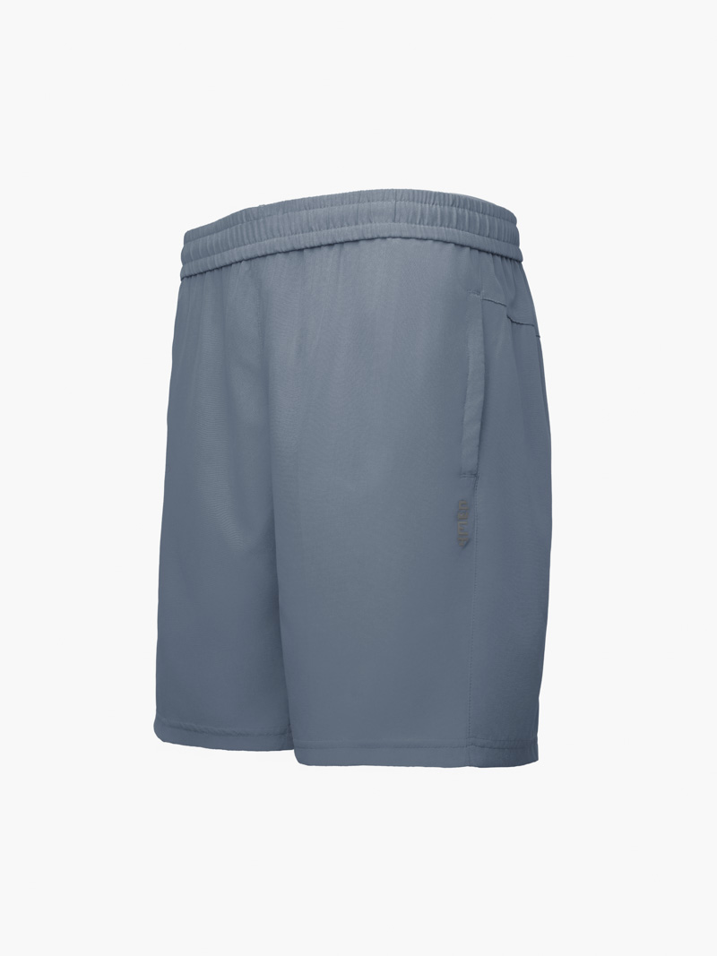 Quần Short Thể Thao In Chữ 4MEN ở Túi Form Relax Sport QS077 Màu Xám Đậm