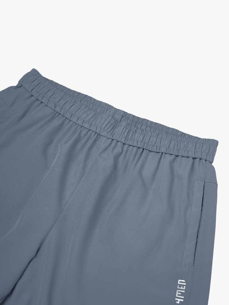 Quần Short Thể Thao In Chữ 4MEN ở Túi Form Relax Sport QS077 Màu Xám Đậm