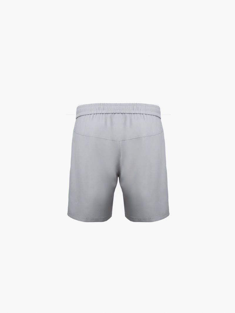 Quần Short Thể Thao In Chữ 4MEN ở Túi Form Relax Sport QS077 Màu Xám Nhạt