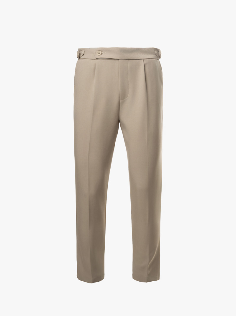 Quần Tây Sidetab Trơn Form Slimfit QT069 Màu Be