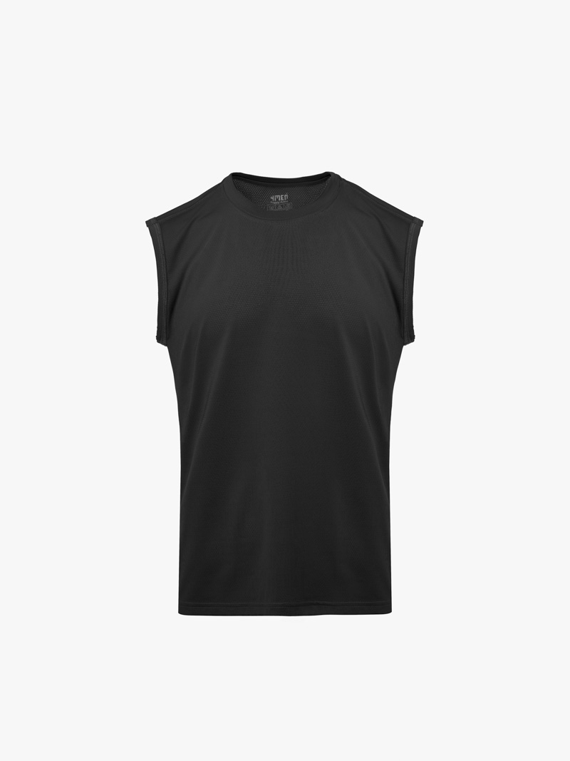 Áo Ba Lỗ In Logo 4MEN Club Sau Lưng Form Regular AT179 Màu Đen