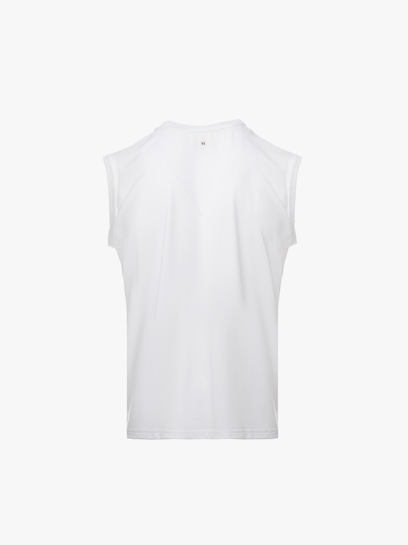 Áo Ba Lỗ In Logo 4MEN Club Sau Lưng Form Regular AT179 Màu Trắng