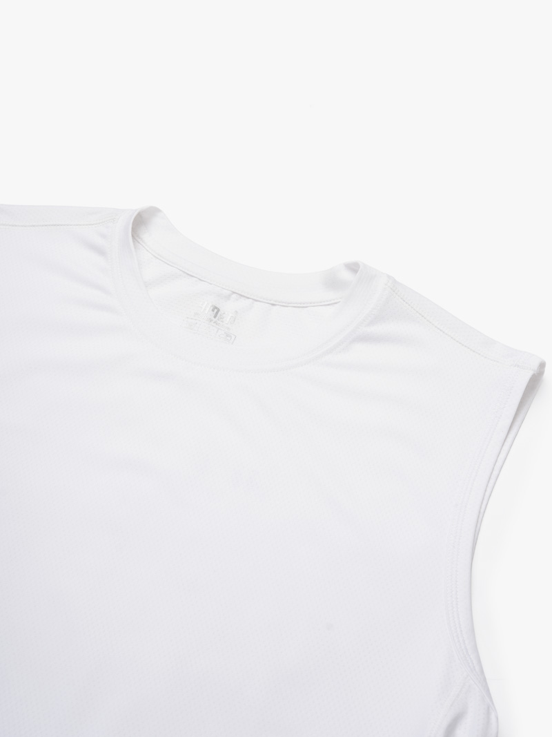 Áo Ba Lỗ In Logo 4MEN Club Sau Lưng Form Regular AT179 Màu Trắng