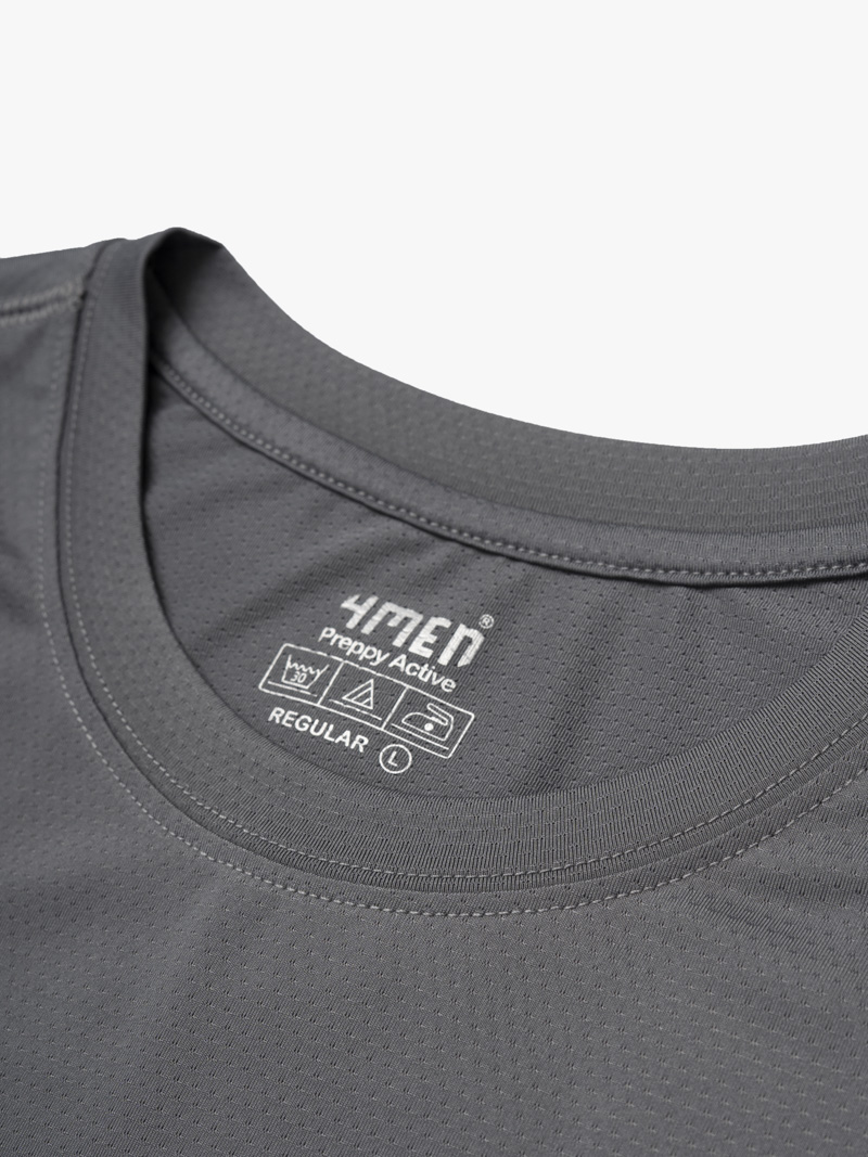 Áo Ba Lỗ In Logo 4MEN Club Sau Lưng Form Regular AT179 Màu Xám