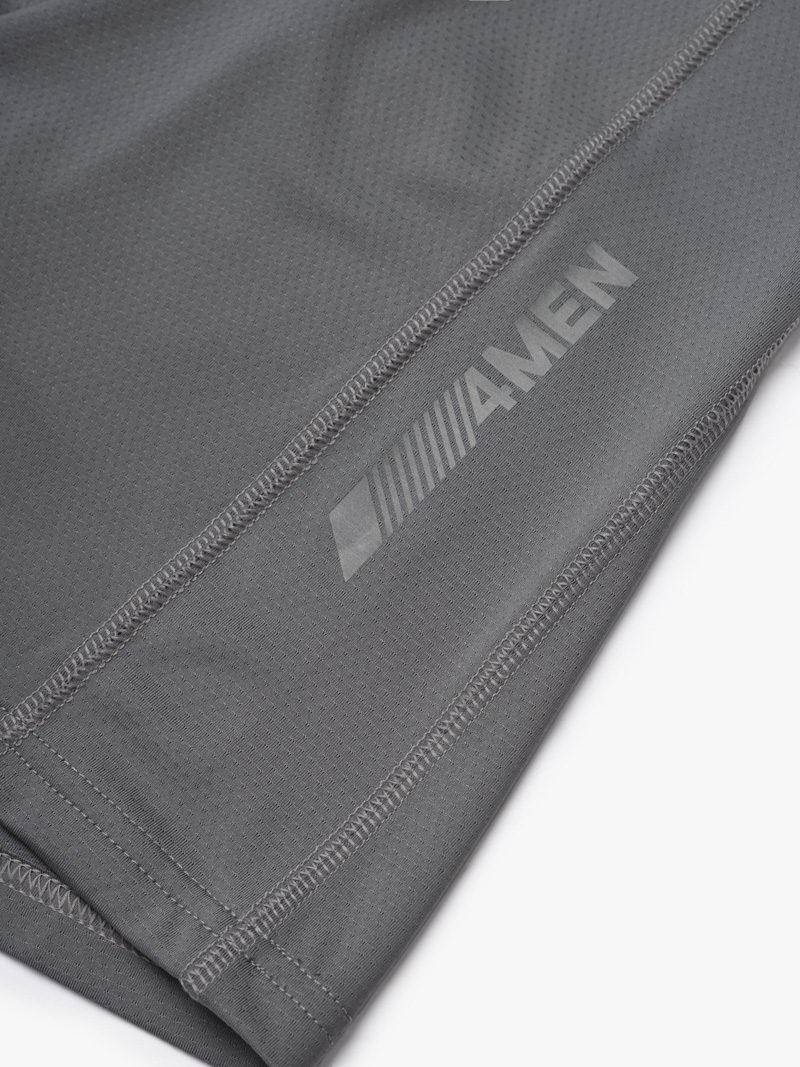 Áo Ba Lỗ In Logo 4MEN Club Sau Lưng Form Regular AT179 Màu Xám