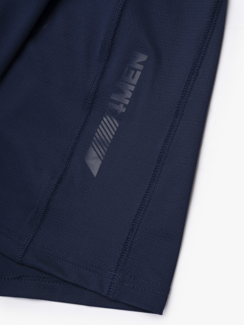 Áo Ba Lỗ In Logo 4MEN Club Sau Lưng Form Regular AT179 Màu Xanh Đen